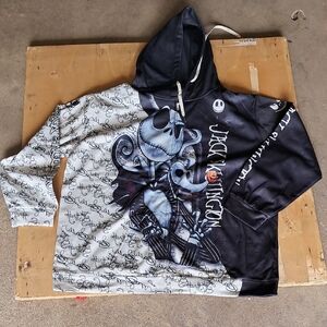 NWT Jack Skellington Graphic Zip Up Hoodie